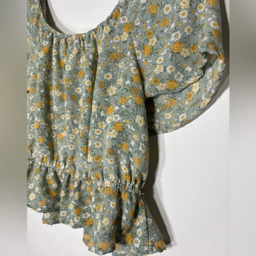 Sweet Stories Kids Girls Floral Print Peasant Top‎ & Pants Set Size 10